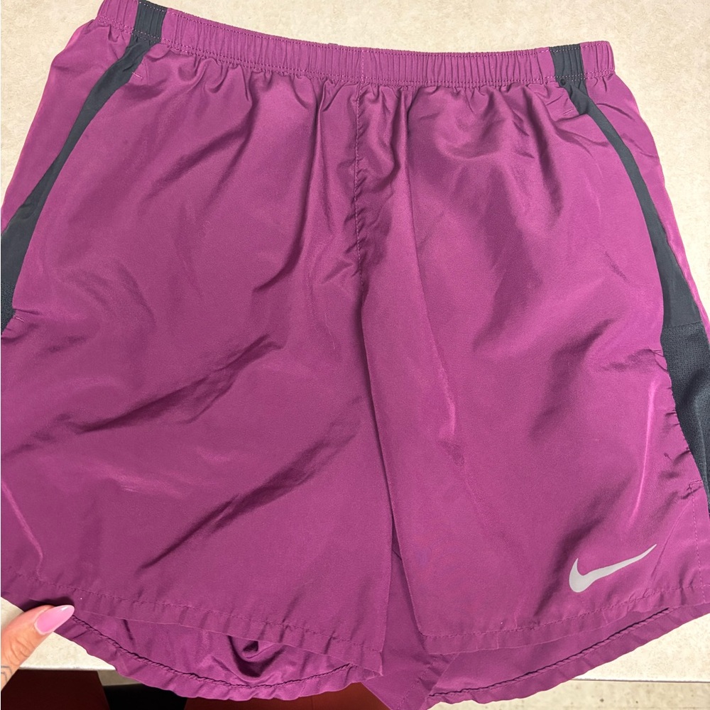 Nike Purple and Black Sports Shorts